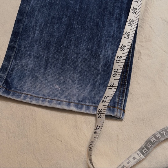 CJ Black Jeans Men's 34x34 Blue Denim Distressed Ripped Relaxed Straight Jeans - Picture 9 of 9